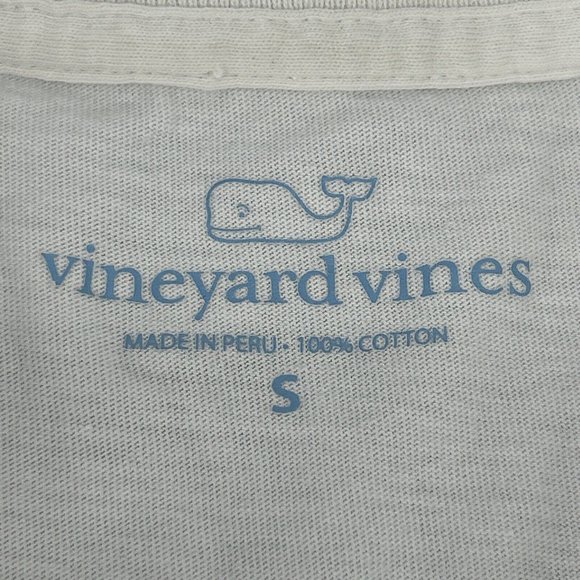 Vineyard Vines Shirt Men's‎ S White Long Sleeve Crew Neck Pocket Tee Sailfish - Picture 4 of 10